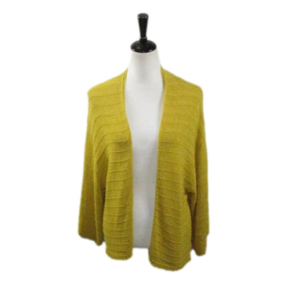 ii Sisters Mustard Yellow Open Front Cardigan Sweater Size M/L